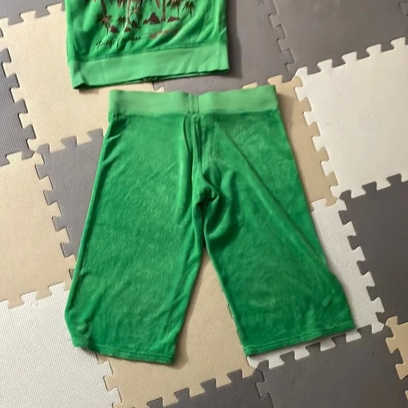 Vintage Juicy Couture Vibrant Green Terrycloth Set - Picture 6 of 7